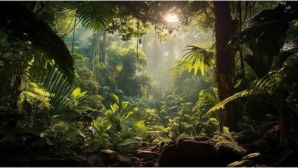 Avolander reptile habitat background cloth applied onto a glass terrarium showcasing its vibrant green color fastness.