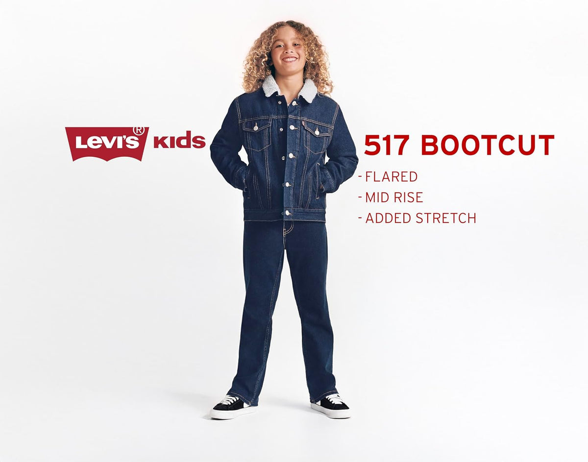 Levis boys 517 bootcut fit jeans side profile