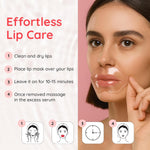 Close-up of Bloomora aloe vera lip mask patch designed for deep hydration and soothing care.