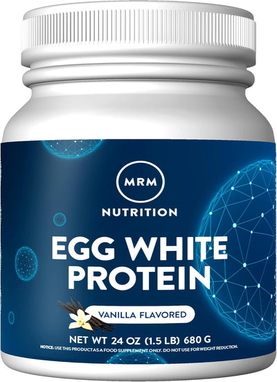 MRM Nutrition Egg White Protein | Vanilla Flavored | 23g Fat-Free Protein | with Digestive enzymes | Highest Biological Value | Clinically Tested | 20 Servings - Image 1