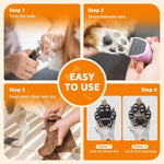 Comparison of dog paw pads applied to Labrador retriever paw