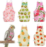 HJZHII Reusable Bird Diaper Flight Suit front view showing fruit pattern