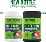 Naturelo electrolyte powder 50 servings packaging overview
