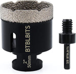 Dry Diamond Core Drill Bit 1-1/2 Inch Tile Diamond Hole Saw for Angle Grinder Porcelain Ceramic Granite Marble Stone Brick 38mm with 5/8-11 Thread Plus 3/8 Inch Hex Shank Adapter - Image 13