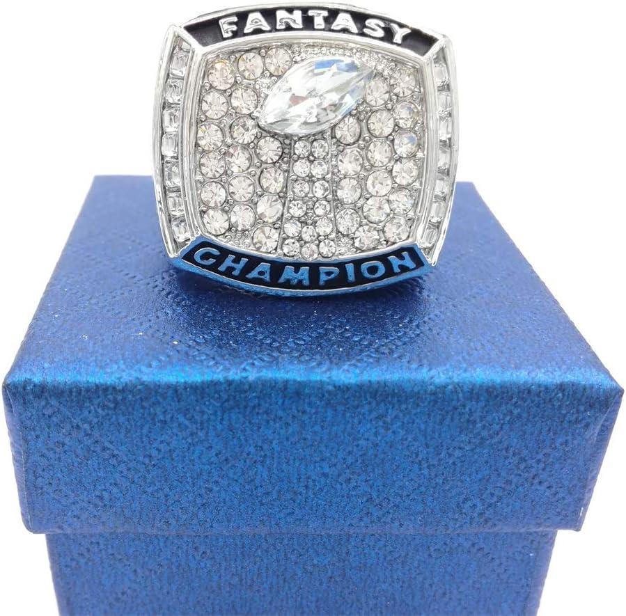 TUOYU fantasy football championship ring front view trophy