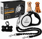 Dual Retractable Dog Leash - 16 FT Tangle-Free Leash for 2 Dogs, Detachable for Single Use, One-Button Brake & Lock, Up to 77 lbs Each, 360 degrees Swivel, Non-Slip Handle + Poop Bag Holder - Image 9