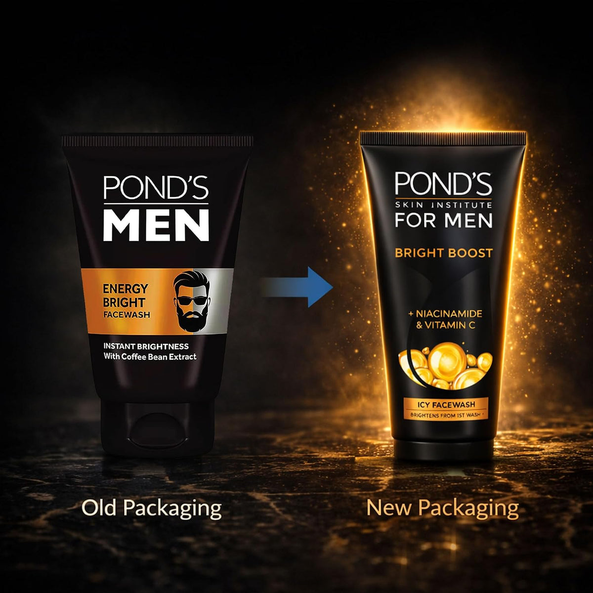 Pond's Men Bright Boost Icy Facewash texture and gel consistency