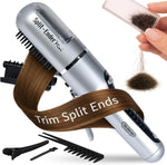 Split-Ender Mini Cordless Split End Hair Trimmer for Dry, Damaged, Brittle, or Frizzy Hair - Battery Operated Clipper for Straight and Curly Hair - Blue - Image 13