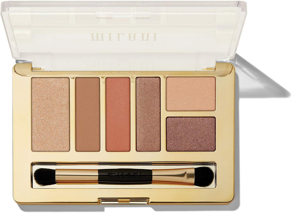 Milani Earthy Elements palette open showing 6 eyeshadow shades