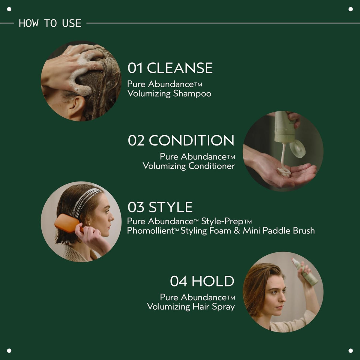 Aveda Pure Abundance Volumizing Shampoo pump dispenser angle