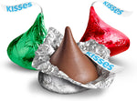 Holiday candy selection featuring imported Hersheys Kisses milk chocolate bag