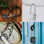 2 Pack disecu 2.6 Inch Long Shackle Combination Lock, 4 Digit Outdoor Waterproof Padlock for School Gym Locker, Sports Locker, Storage Unit, Gate, Fence, Toolbox, Cabinet (Black) - Image 6
