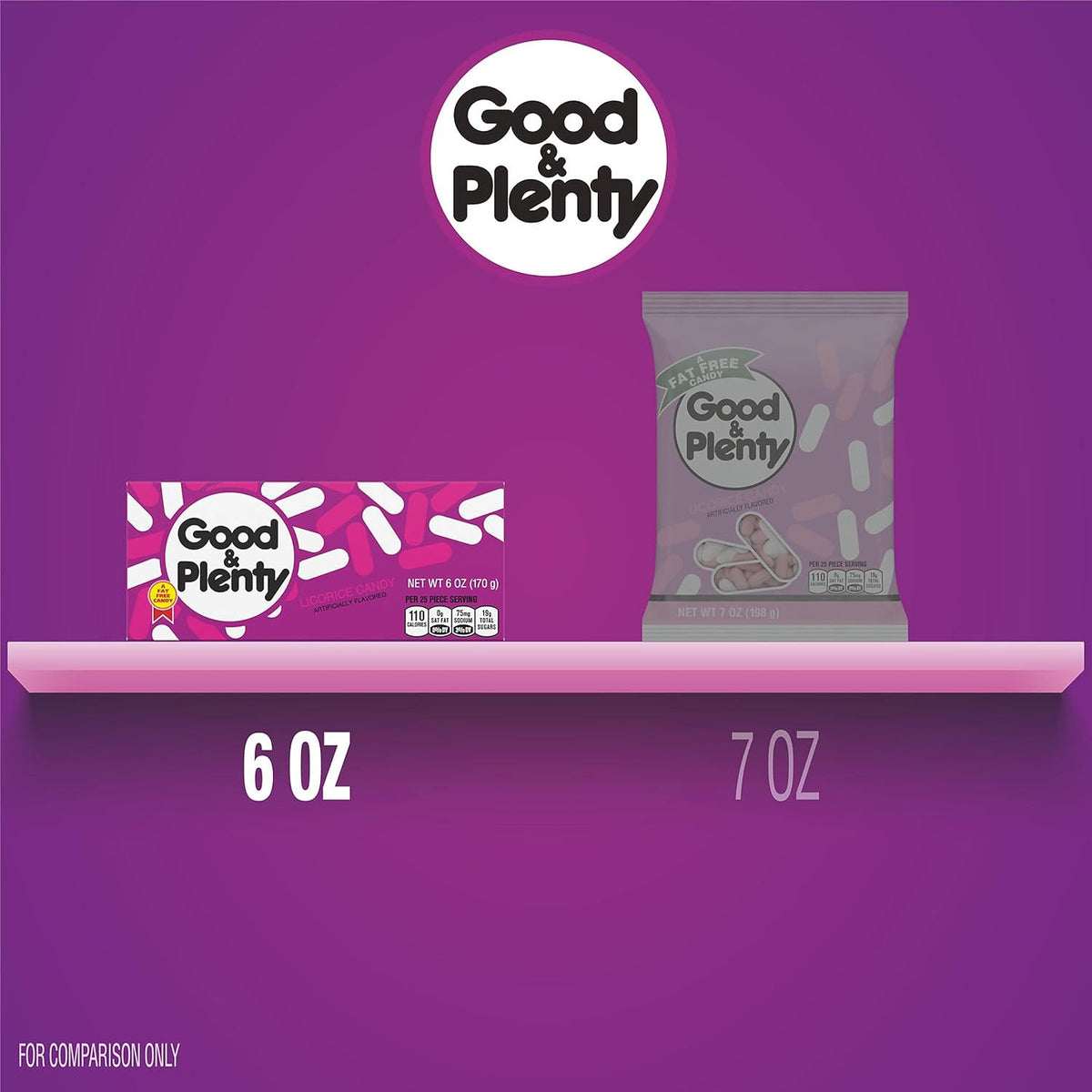 Good And Plenty chewy fat free licorice candy imported confectionery display
