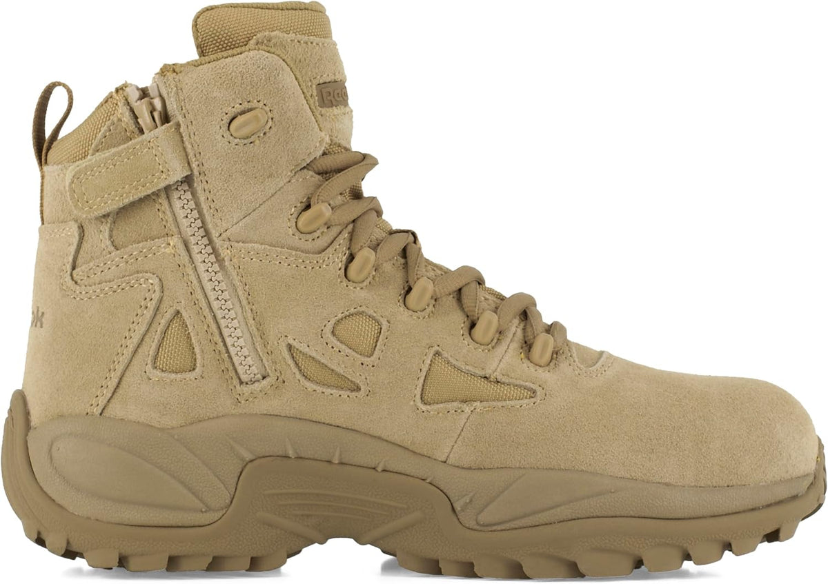 Reebok military boot composite safety toe detail