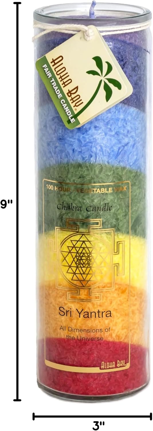 Aloha Bay 16 ounce vegetable wax candle lit in meditation room