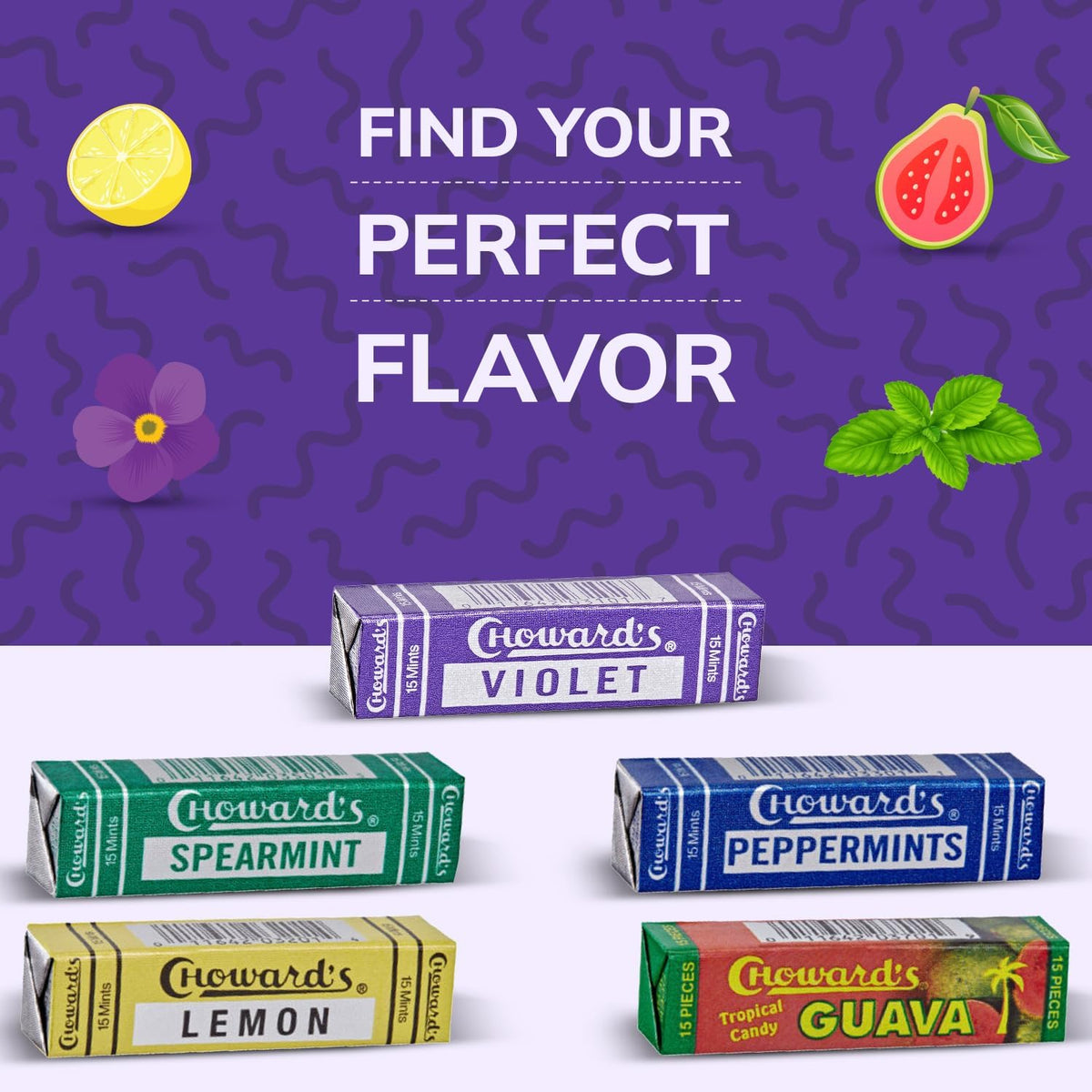 Aromatic violet floral hard candy assortment from C Howard Company