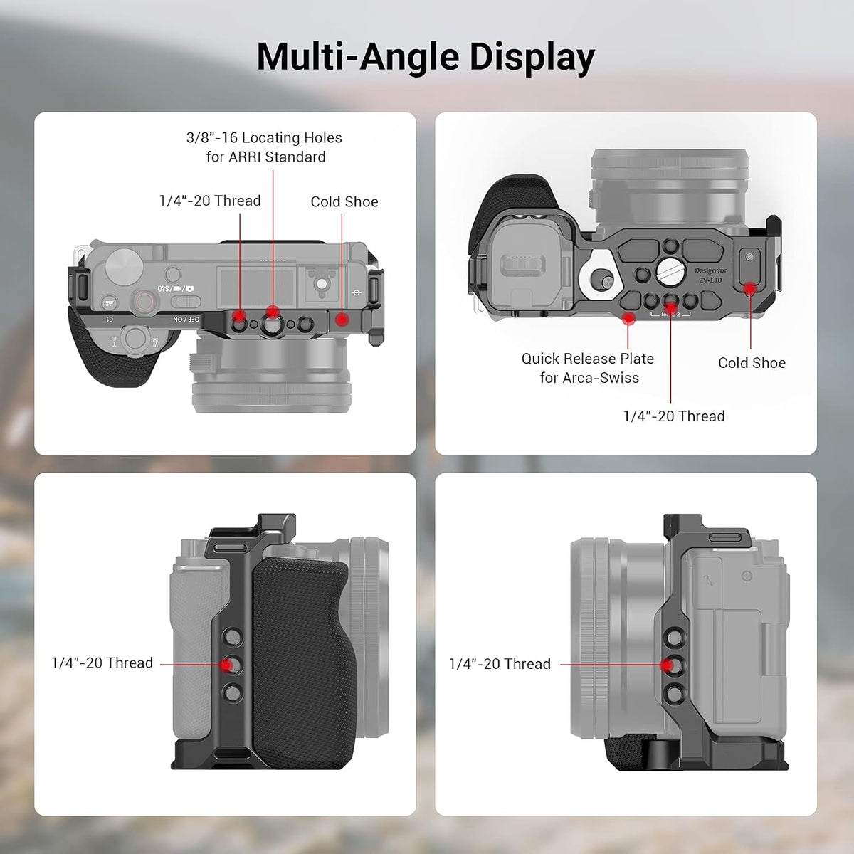 SmallRig camera cage cold shoe mount detail