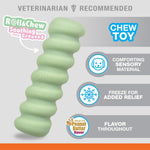 Nylabone puppy stick toy showing tactile sensory grooves