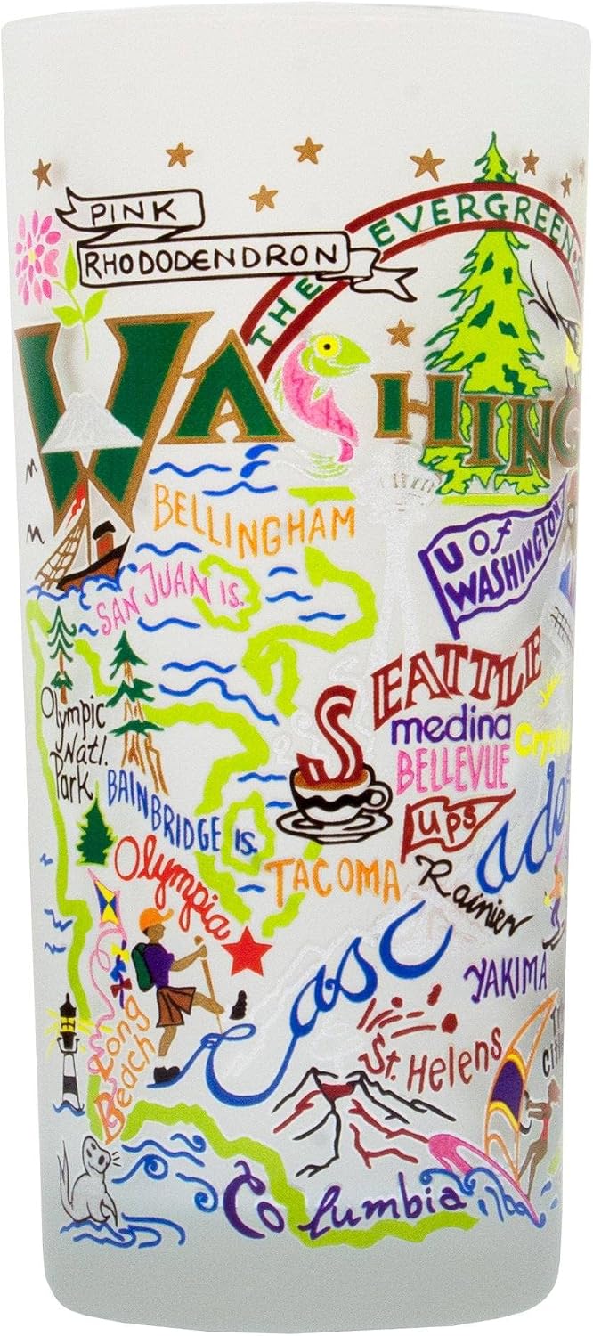 Catstudio Summer Colorado Frosted Drinking Glass, 15oz, Dishwasher Safe | 15oz Frosted Glass Cup - Original Artwork - Kitchen, Bar, Everyday Drinks - Travel Souvenirs & Gifts - Image 11