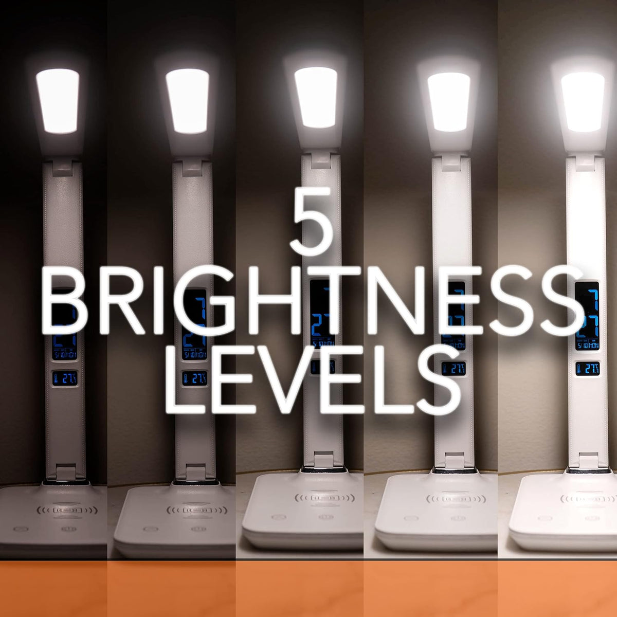 Theralite radiance lamp illuminating a desk setup