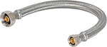 Eastman steel flex connector full-flow brass barbs closeup