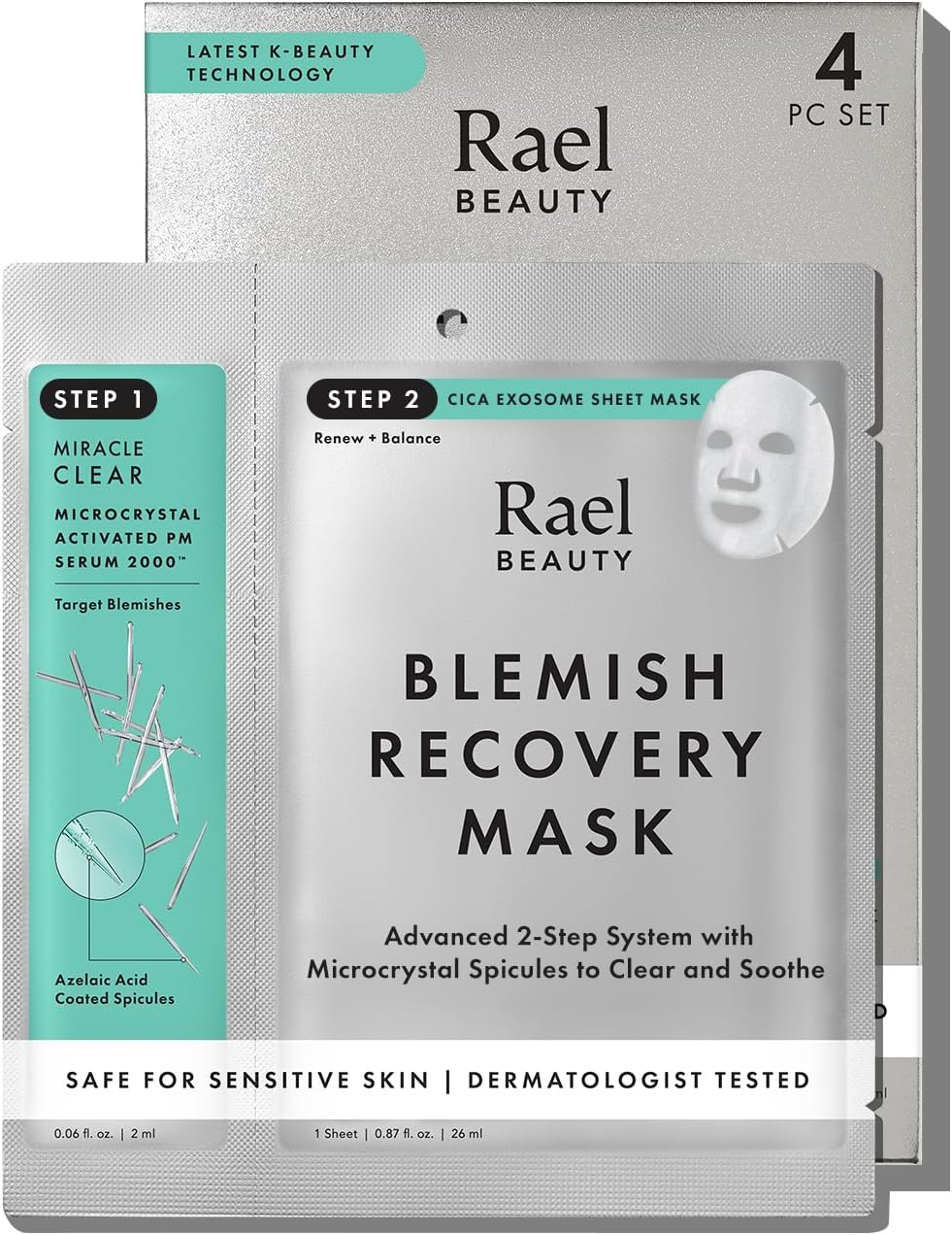 Rael Face Mask - Deep Hydration & Moisturizing Sheet Masks, Daily Skincare, Advanced PM Routine for Glowing Skin, Korean Skin Care (Collagen Salmon PDRN, 4 Count) - Image 10