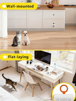 Flyspear indoor electric pet fence transmitter hanging on a room wall