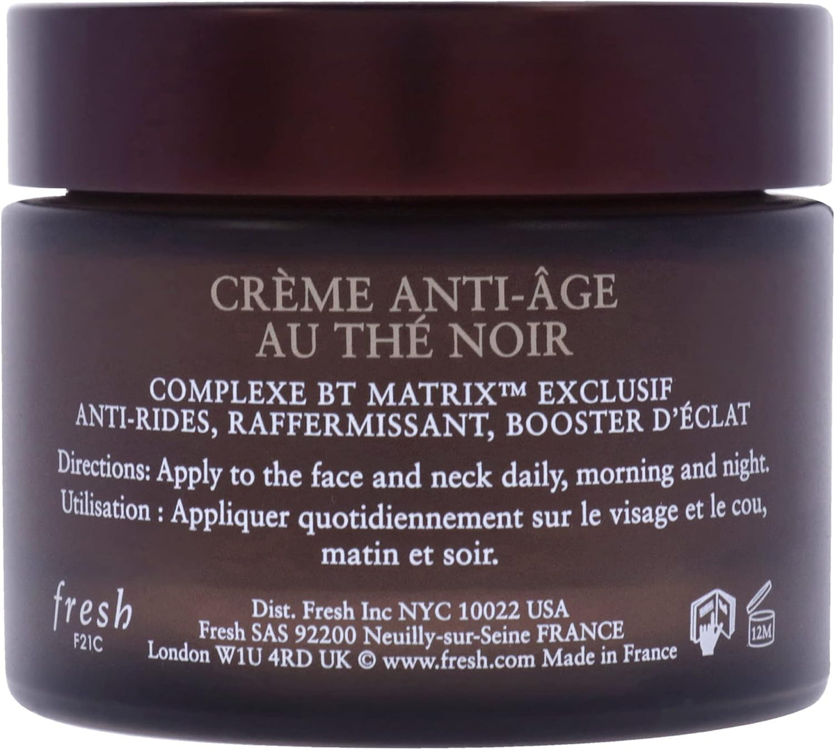 Fresh Black Tea Advanced Age Renewal Cream texture and whipped consistency
