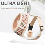 PUPTECK plaid pattern pet vest close up