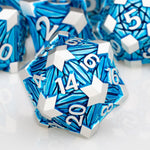 7PCS Metal DND Dice Set with Box, Debris RPG Green D and D Dice for use with D&D Tabletop Games Role Playing Game Polyhedral Dice Set D20 D12 D10 D8 D6 D4 - Image 10