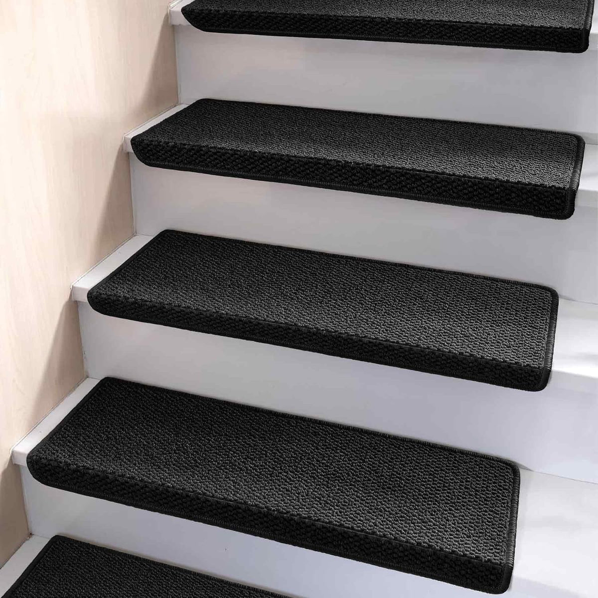 Brakki Bullnose Carpet Stair Treads, Stair Treads for Wooden Steps, 2pcs | Non Slip and Washable, Stair Rug for Indoor Runner and Pets, Soft Edging Staircase Protectors, L29.5" x W9.5", Brown - Image 11