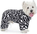 Close up of warm breathable fleece material on dog clothing.