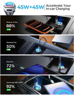 AINOPE zinc alloy car charger plugged in car
