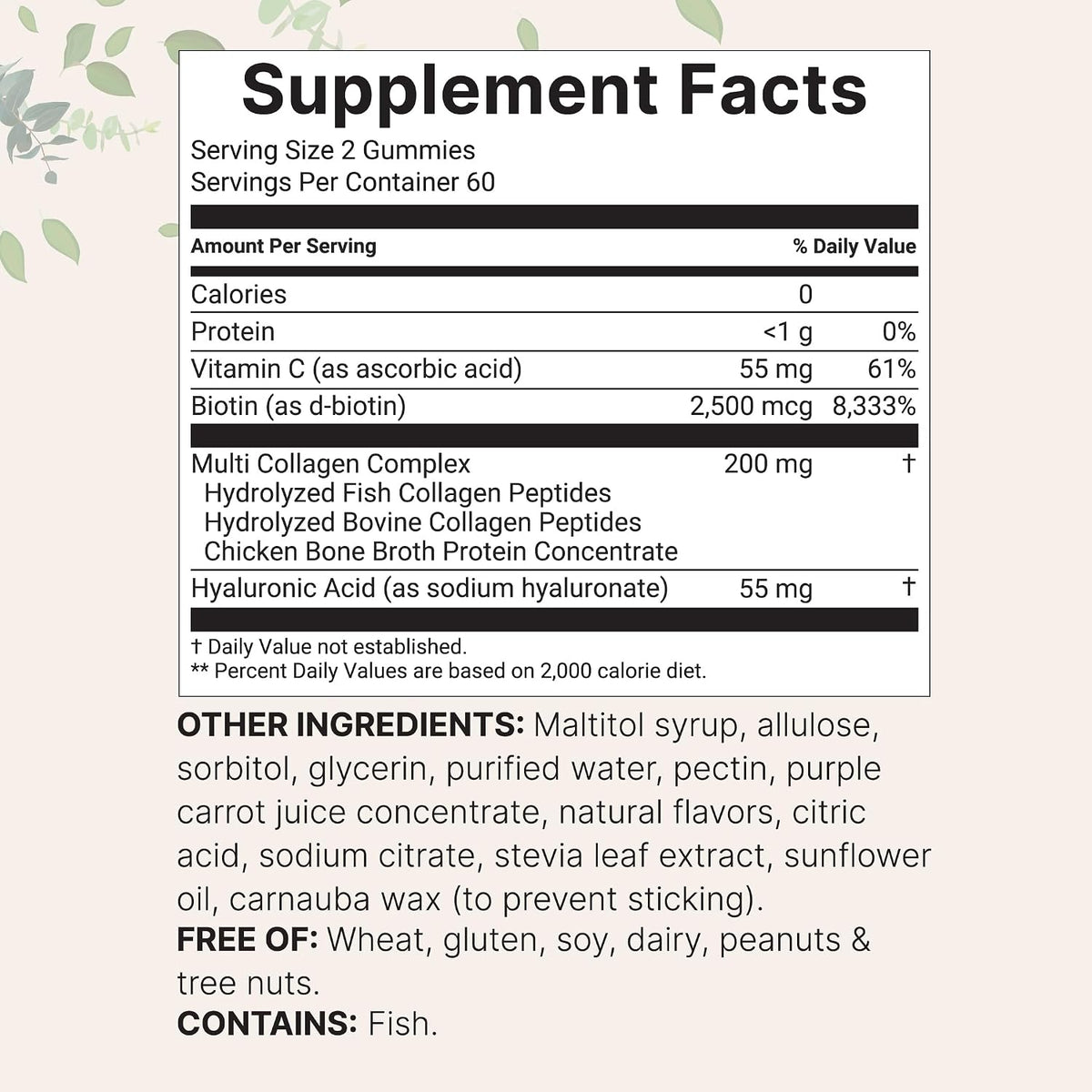 Micro Ingredients sugar free collagen gummies texture and shape