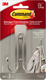 Command Large Black Double Hooks, 1 Hook, 1 Strip | Damage-Free Hanging Wall Hooks with Adhesive Strips, No Tools Coat Hooks for Hanging Home Decor, Holds up to 4 lb - Image 10