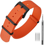 ANNEFIT Nylon Watch Band 16mm 18mm 20mm 22mm, One-Piece Waterproof Military Watch Straps with Heavy Buckle - Image 13