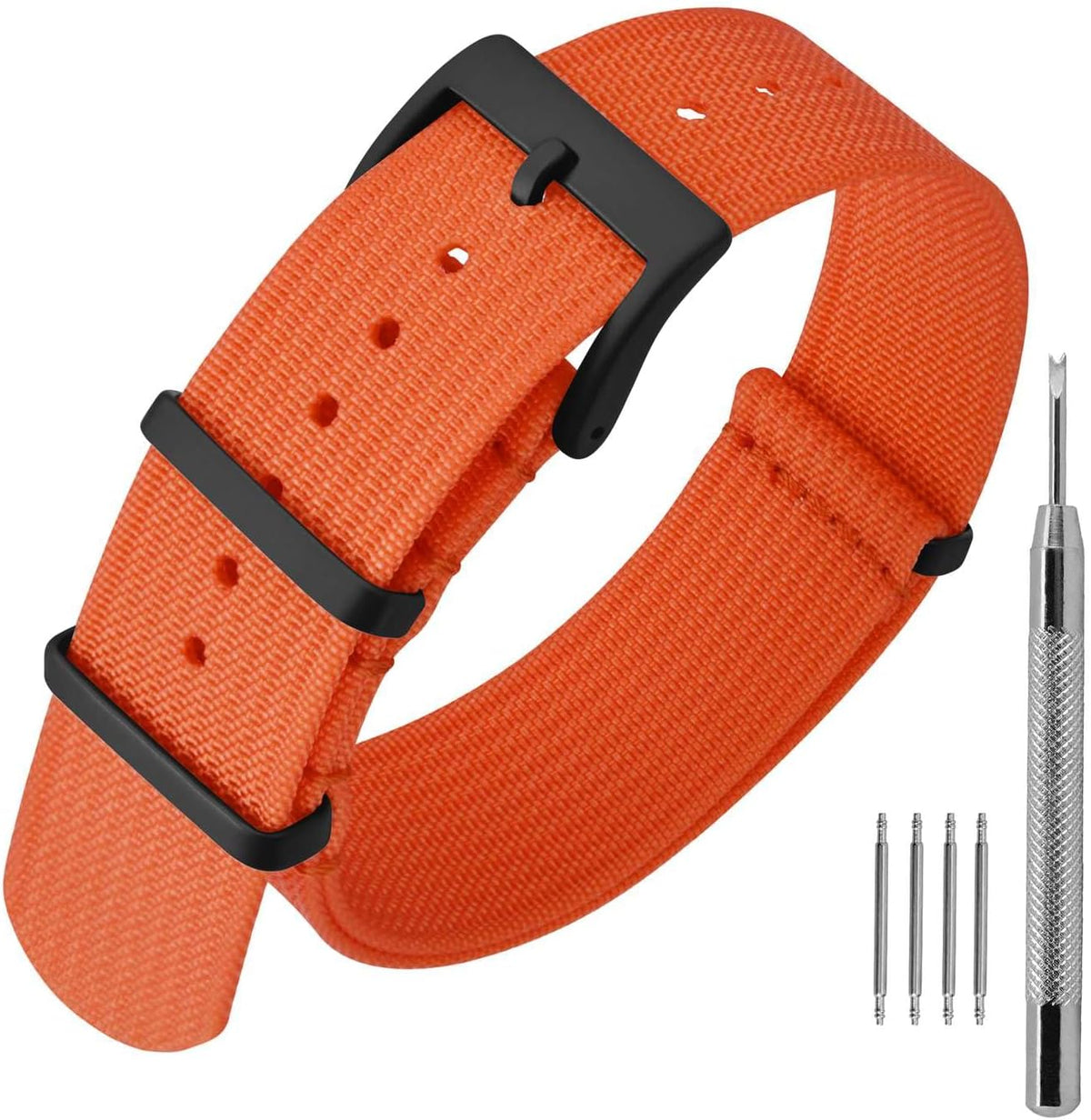 ANNEFIT Nylon Watch Band 16mm 18mm 20mm 22mm, One-Piece Waterproof Military Watch Straps with Heavy Buckle - Image 13