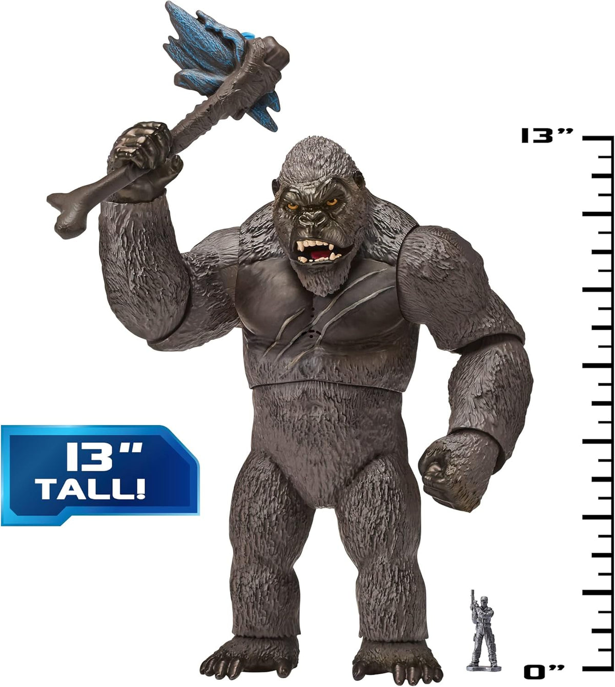 MonsterVerse Godzilla vs Kong Mega Kong figure back view battery compartment