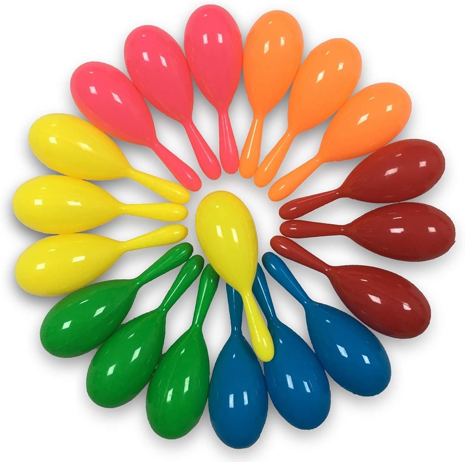 OuMuaMua 24 Piece Mini Maracas set front view