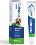 Pet owner using bluestem toothpaste on a toothbrush