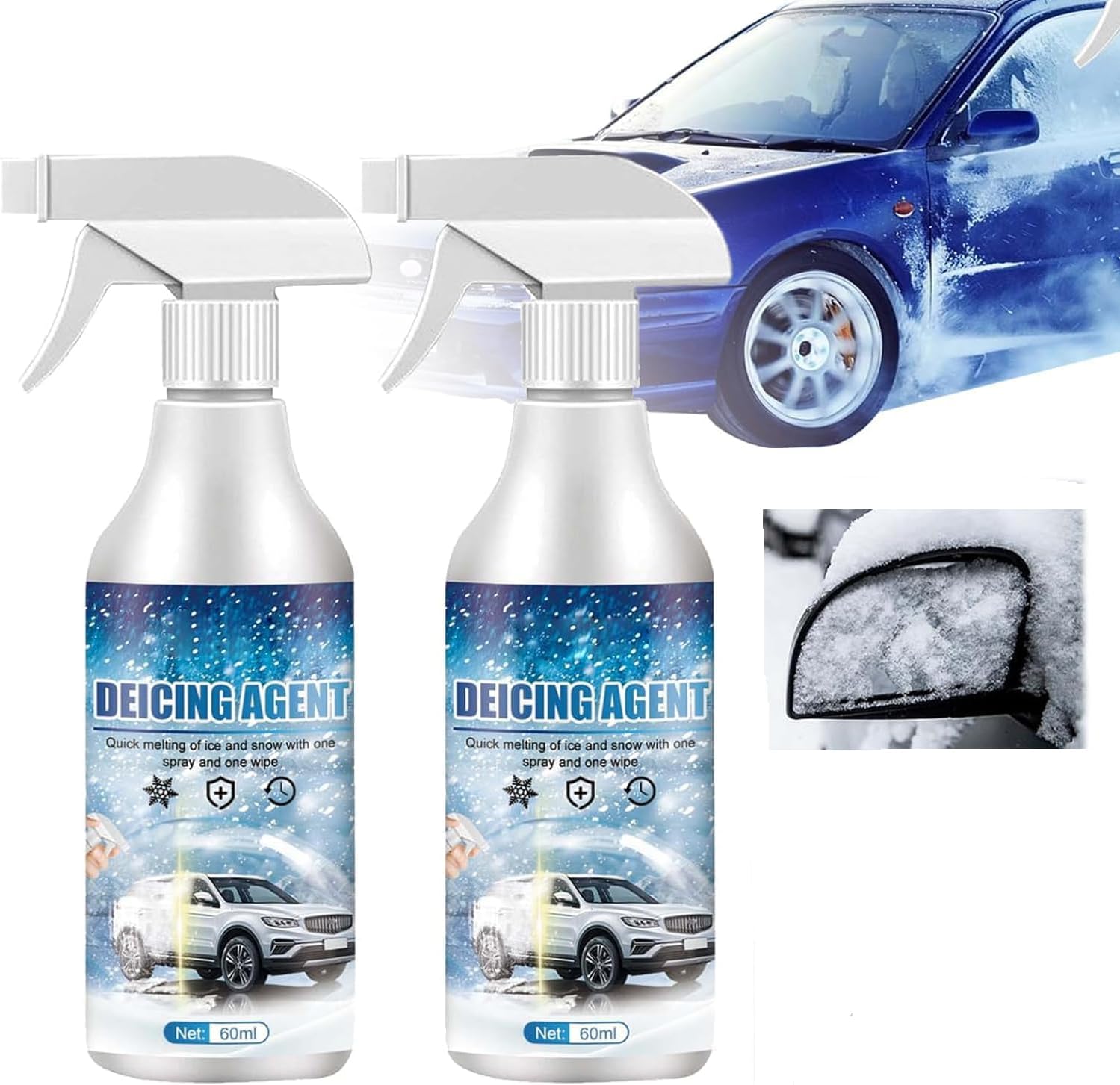 Iekufes car windshield deicer spray bottle front view for winter snow melting