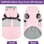 SUNFURA winter dog vest displaying the water-resistant outer fabric shedding mist and light drizzle.