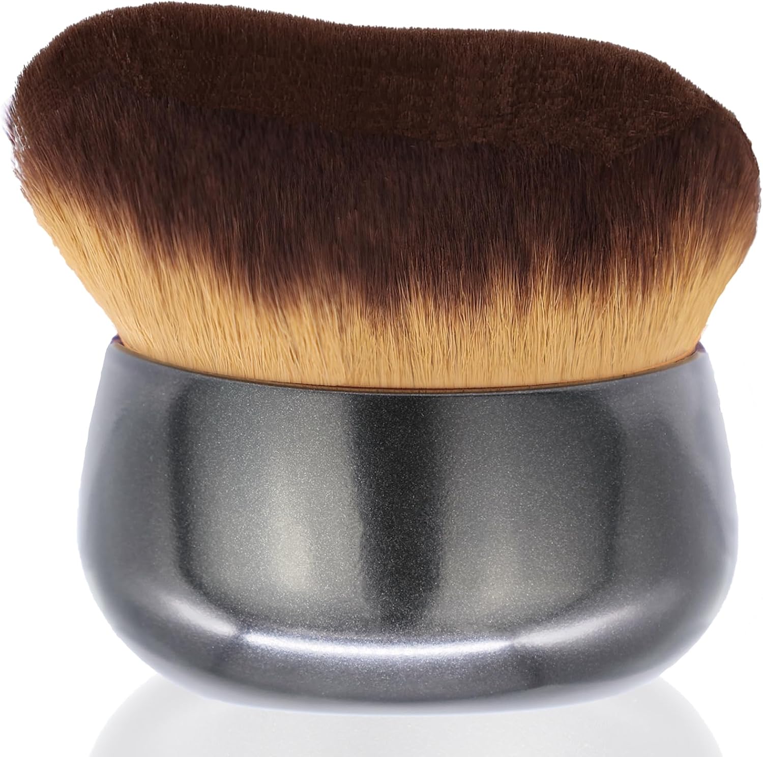 EOICCEOH extra large body makeup brush front view featuring dense pink and rose gold synthetic bristles for body tanning