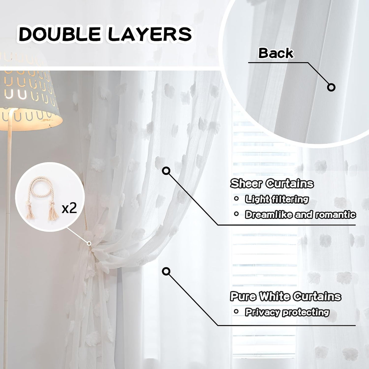 Anti-rust grommet rings on top of curtain panel