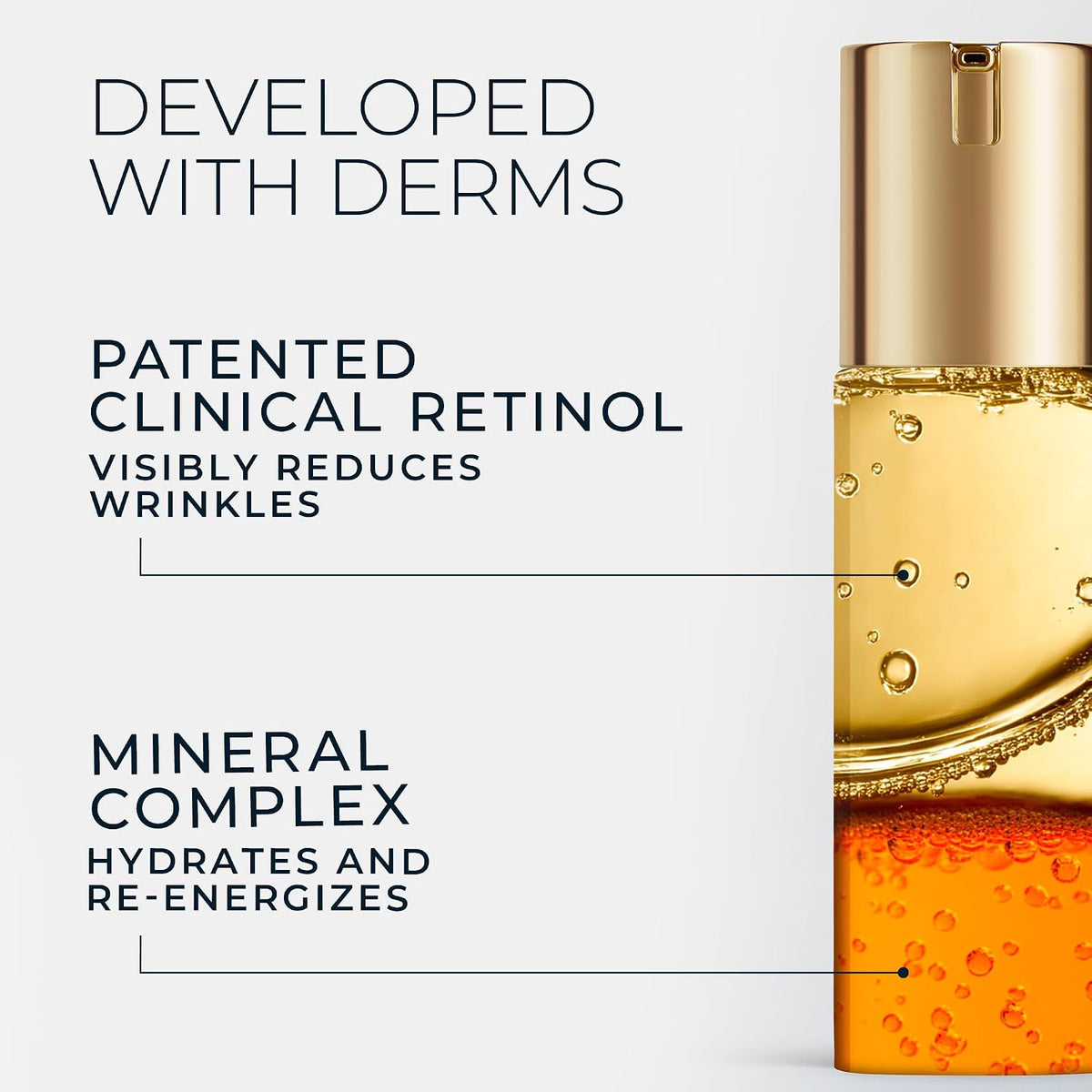 Detailed view of RoC Retinol Correxion serum ingredients label