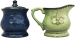 ACK Tuscany ceramic cream and sugar set front view