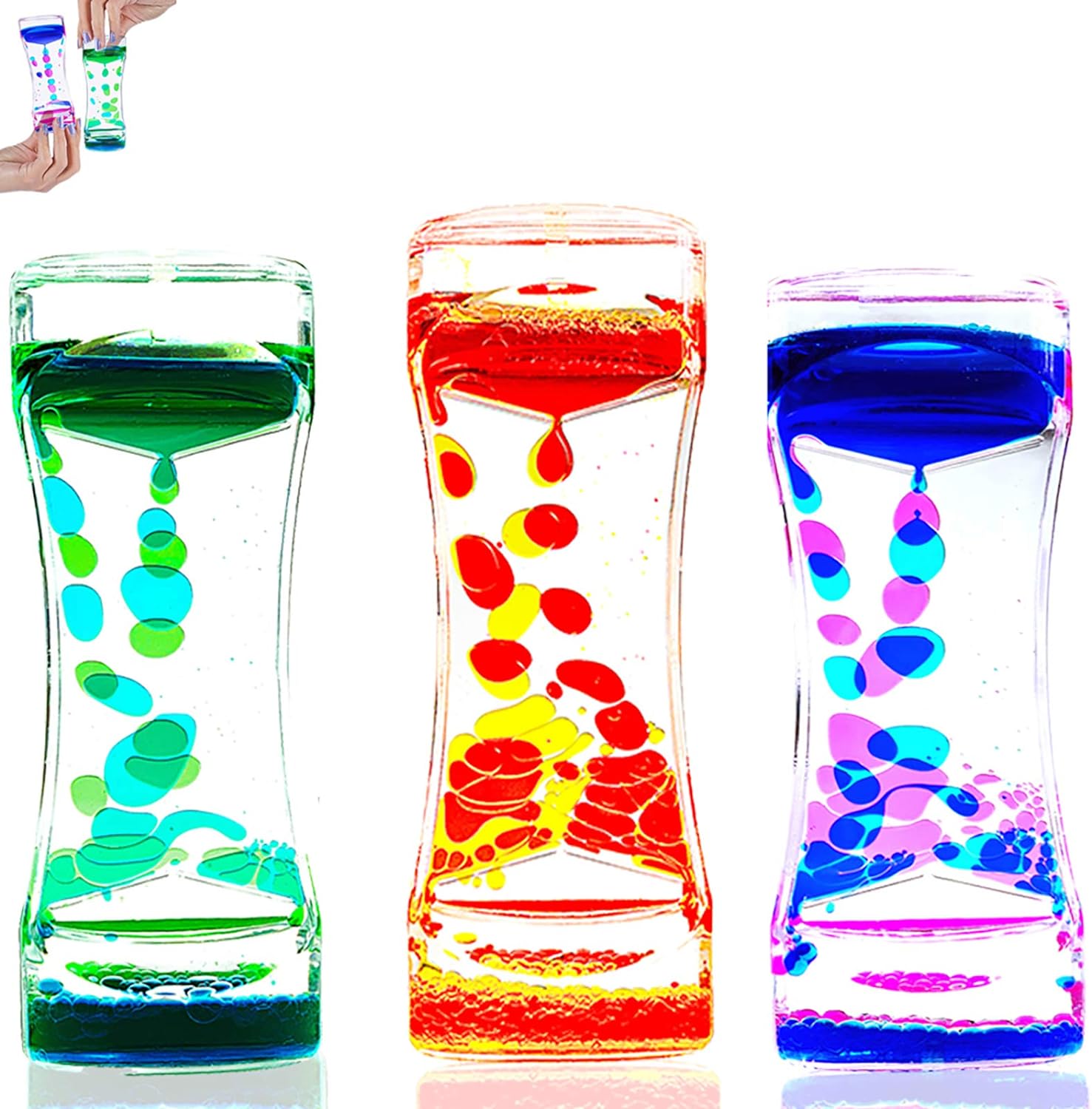 Jrlajrl 3 pack liquid motion bubbler timer front view