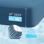 Comfort Spaces cooling flat sheet draped on bed