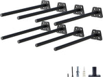 NEODROP 6-Pack 4 Inch Hidden Floating Shelf Bracket, Heavy Duty Blind Shelf Support Hardware | Invisible Wall Brackets for Kitchen, Fireplace Mantel Wood Shelves | Black Powder Coated Solid Steel - Image 11
