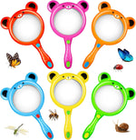 Torinalital 6 Pcs colorful kids magnifying glass set front view